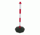 Poste con base rellenable rojo/blanco